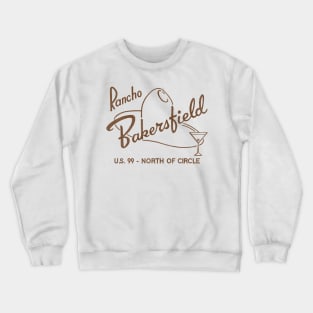 Rancho Bakersfield Retro Defunct Motel California Crewneck Sweatshirt